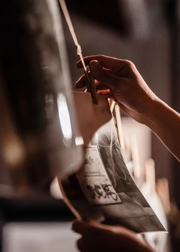 Black and white print